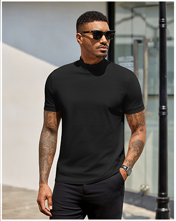 Mock Turtleneck Cotton Shirts