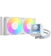 GAMDIAS CHIONE P5 240mm AIO CPU Liquid Cooler, Rotatable Magnetic 3.4 IPS LCD Screen Display, Ful...