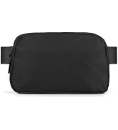 Mini Belt Bag Black Fanny Pack for Women Men Fashionable Small Waist Pack Crossbody Bag for Runni...
