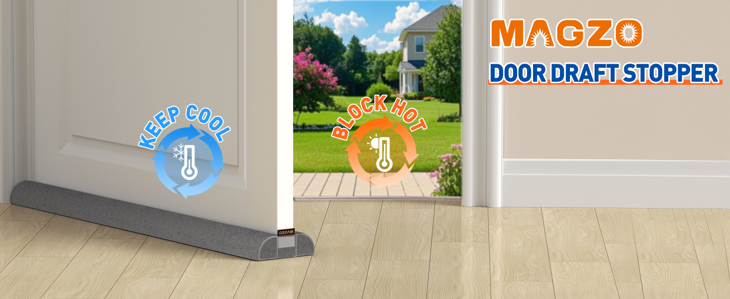 MAGZO Door Draft Stopper Adjustable Under Door Gap Filler