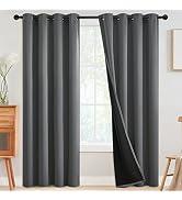 SimpleHome 100% Blackout Curtains for Bedroom,Thermal Insulated Grommet Window Drapes Room Darken...