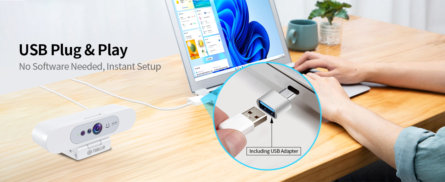 USB plug and play webcam