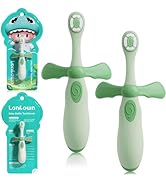 Lonlown 2PCS Infant-to-Toddler Training Toothbrush for 0-3 Years Old Baby Toothbrushes Cute Dinos...