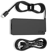 65W USB C Charger Compatible with Lenovo Laptop Charger for Thinkpad T14 T15 T480 T580 T580s E480...