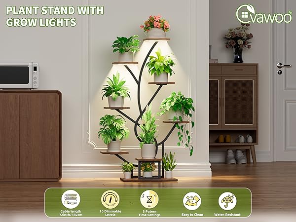 plant stand with grow lights