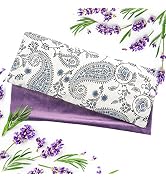 Lavender Eye Pillow for Relaxation, Yoga, Sleep – Weighted Eye Mask for Headache, Sinus, Aromathe...