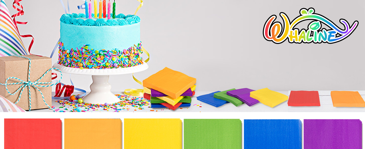 Rainbow Cocktail Napkin