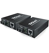 Ipolex Gigabit Singlemode Fiber to Ethernet Media Converter, Dual SC Fiber, Built-in SFP LX Modul...
