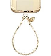 NUBYYA Lostars Metal Phone Chain Wrist Strap & Phone Charm for iPhone – Detachable Hands-Free Lan...