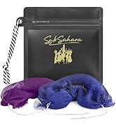 SubSahara African Net Sponge Authentic - 2 Pieces Exfoliating Scrubber for All Skin Types, Ideal ...