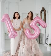 Pink 1 balloon