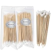 6'' Long Cotton Swabs 200PCS - Cotton Swabs with Wooden Sticks - Long Swabs for Gun Cleaning, Ear...
