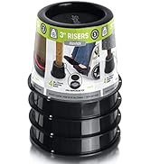 Slipstick CB672 Premium 3 Inch Bed Risers/Furniture Raisers with Steel Reinforced Holder Top, Lif...