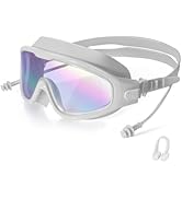 seasprint Swim Goggles, Wide View Clear View Swimming Goggles for Adult, Anti-Fog UV Protection N...