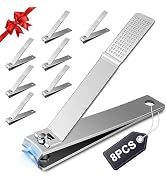 HOFASON 8 Pcs Large Nail Clippers Set for Women Men Easter Basket Stuffers, Stainless Steel Bulk ...