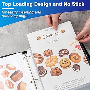 lastic Sleeves for Binders, Top Loading Paper Protector Letter Size