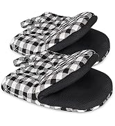 Short Oven Mitts, Heat Resistant 500°F, Silicone Grip Kitchen Gloves, Non-Slip for Baking, Grilli...