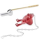 Hibbent Universal Front Mount Toilet Handle Replacement Kit with 2-inch Universal Toilet Flapper,...
