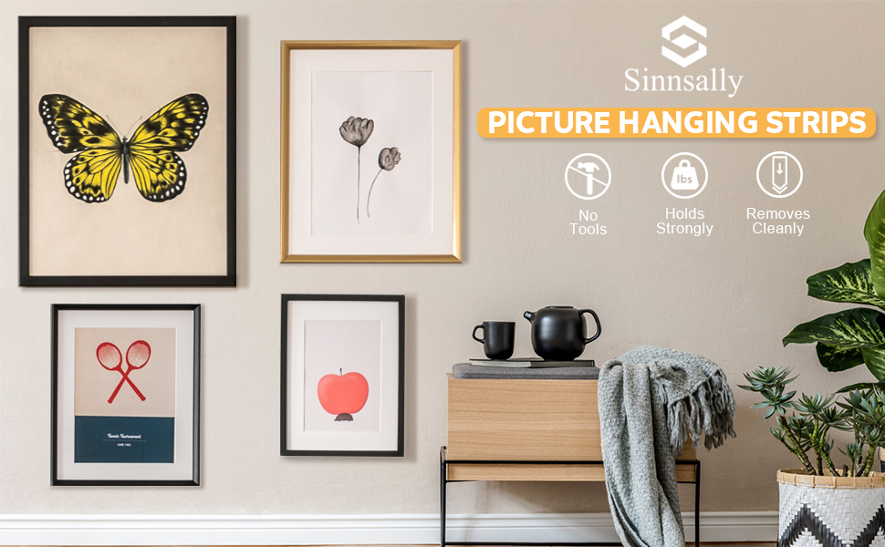 Medium Picture Hanging Strips Heavy Duty