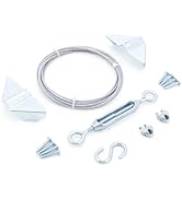 HILLMASTER Durable Anti Sag Gate Kit for Wooden Fence, Anti-Sag Gate Support Cable Kit in Zinc,An...