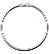 SlipX Solutions Brushed Nickel Simple Slide Shower Curtain Rings Provide Effortless Gliding on St...
