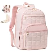 CAMTOP Work Backpack for Women, Travel Backpack with Insulated Pocket, Puffer Quilted College Boo...