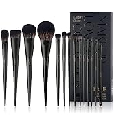 Makeup Brushes Set Jessup Make up Brushes 14Pcs Black Kabuki Foundation Eyeshadow Contour Conceal...