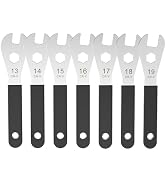 Vaasee 7 PCS Thin Hub Cone Wrench Set, Cr-V Steel + Ni-Cr Plating Super Hard Bicycle Wheel Hub Ax...