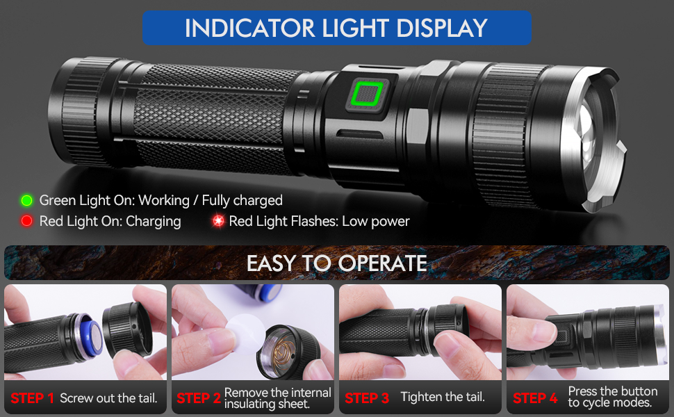led flashlight rechargeable