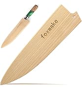 Foxwake Chef Knife Edge Guard, 8 Inch Wood Knife Sleeve, Knife Cover, Knife Sheath, Knife Blade C...