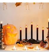 Halloween Table Decorations - Halloween Candles Centerpiece Blood Dripping Black Flame Candle wit...