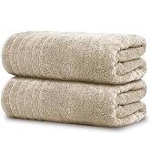 Tens Towels Pack of 2 Extra Large Bath Sheets 35 x 70 Inches, 100% Cotton, Larger & Lighter Weigh...