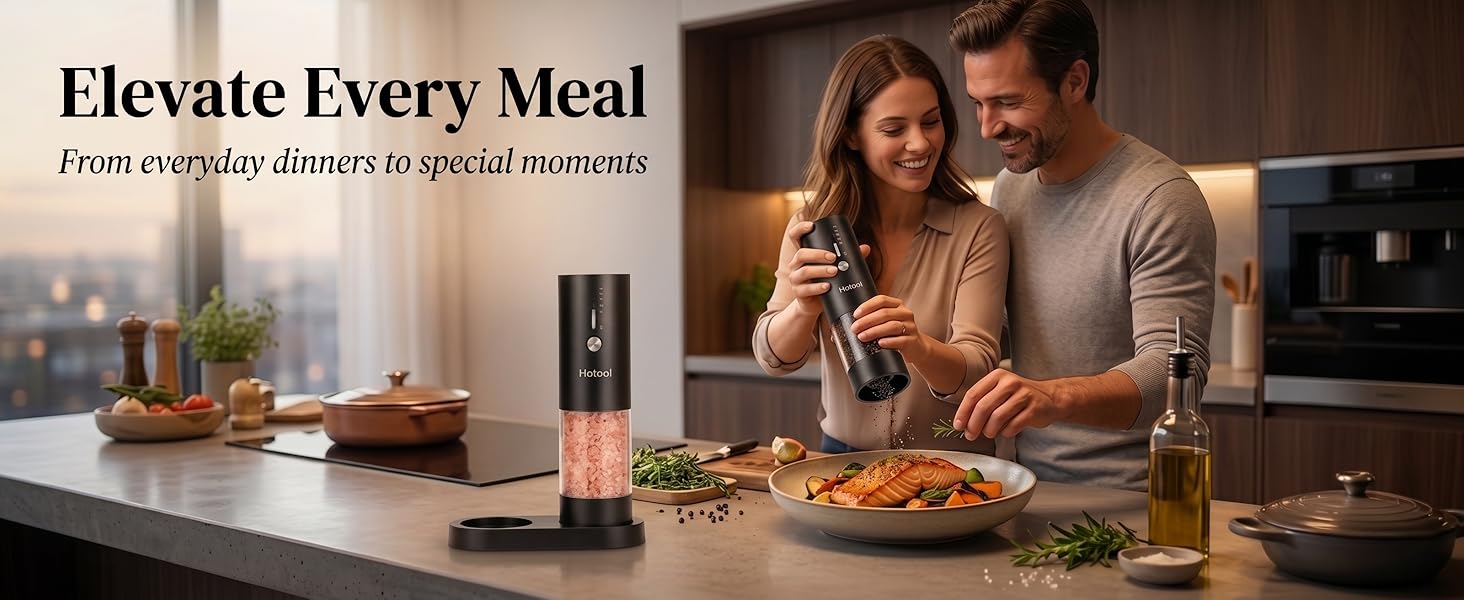 electric salt and pepper grinder set
