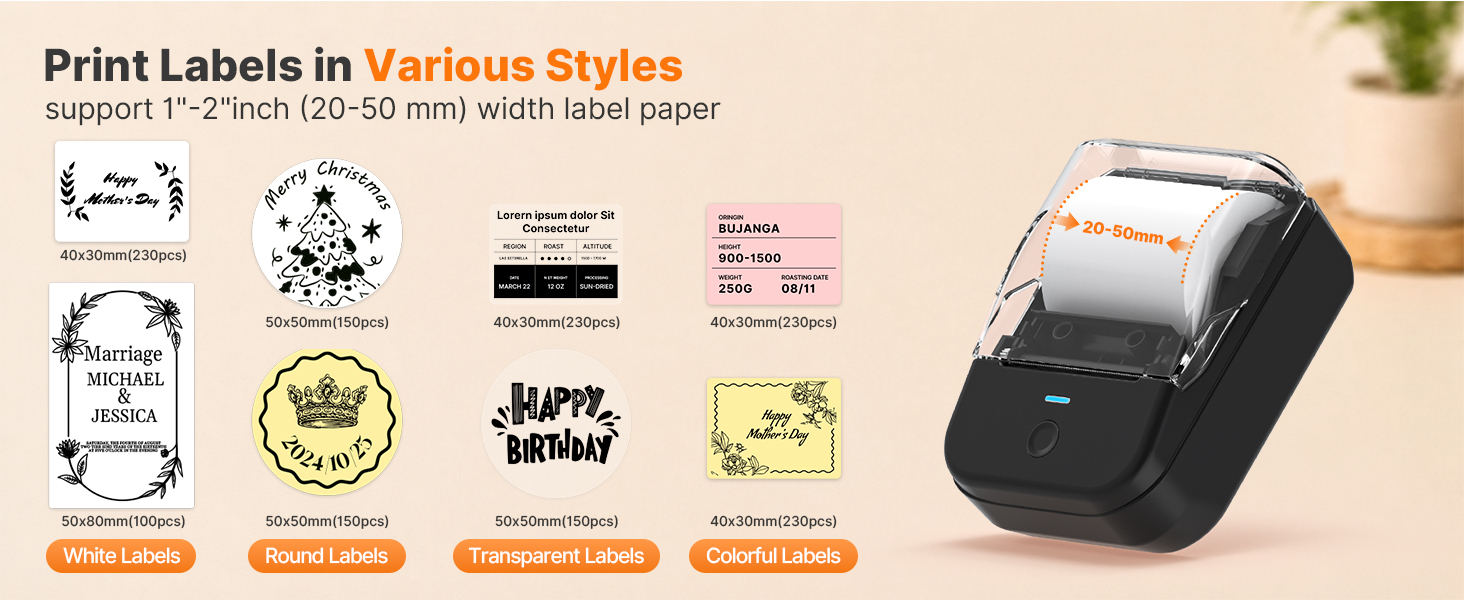 label maker machine with tape label printer thermal printer sticker printer thermal label printer