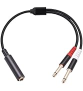 Lrbners - New - 6.35mm Female to Dual 6.35mm TS Male Splitter 1FT - 1/4