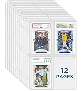 CollectHall Graded Card Sleeves, PSA Graded Card Slab Binder Pages for Storage & Display, Compati...
