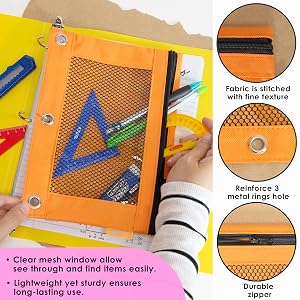 PENCIL POUCH binder pouch pencil bag