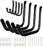 KURUI Heavy Duty Kayak Storage Rack, 100 LB (15") Wall Mount Hooks for Hanging Indoor/Outdoor, 8 ...