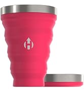 HYDAWAY Collapsible Pint - 16 oz, Silicone & Steel Rim I Collapsible Cup for Beer, Water & Soda, ...