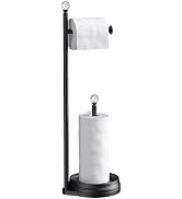 KASUNTO Toilet Paper Holder for Bathroom, Heavy Weighted Free Standing Toilet Paper Storage with ...