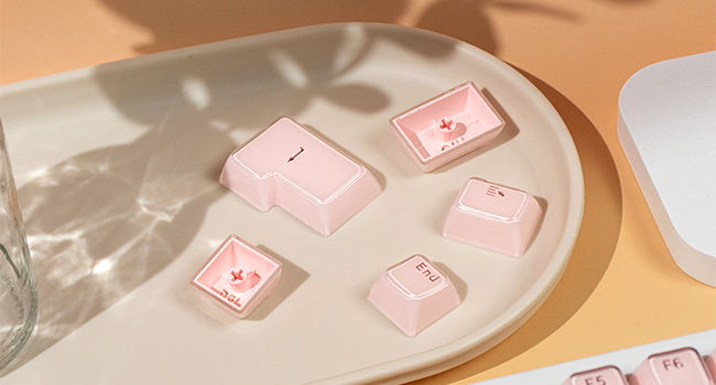 Pink Clear Keycaps
