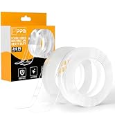 2 Rolls Double Sided Tape Heavy Duty - 240" x 1.0" & 0.5" - Removable Mounting Tape for Poster Ca...