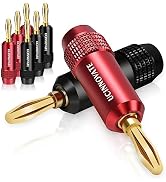 UCINNOVATE Banana Plugs, 8PCS Banana Plugs for Speaker Wire Connectors, Gold Plated 4mm Banana Co...