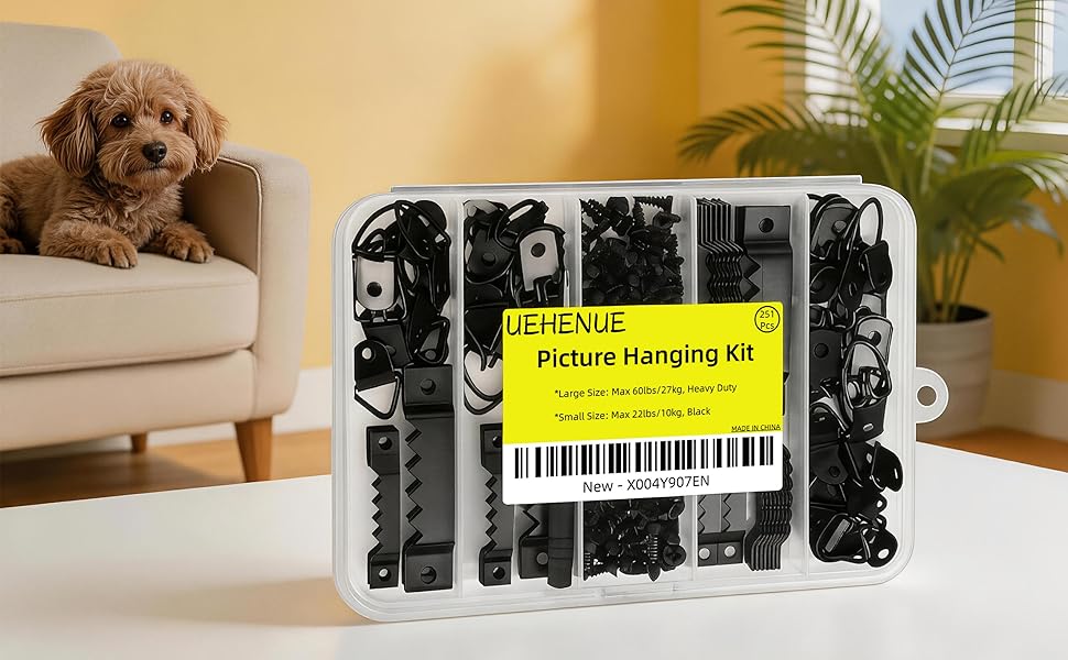 Picture Hanging Hardware with Paired Quantity Picture Frame Hanging
