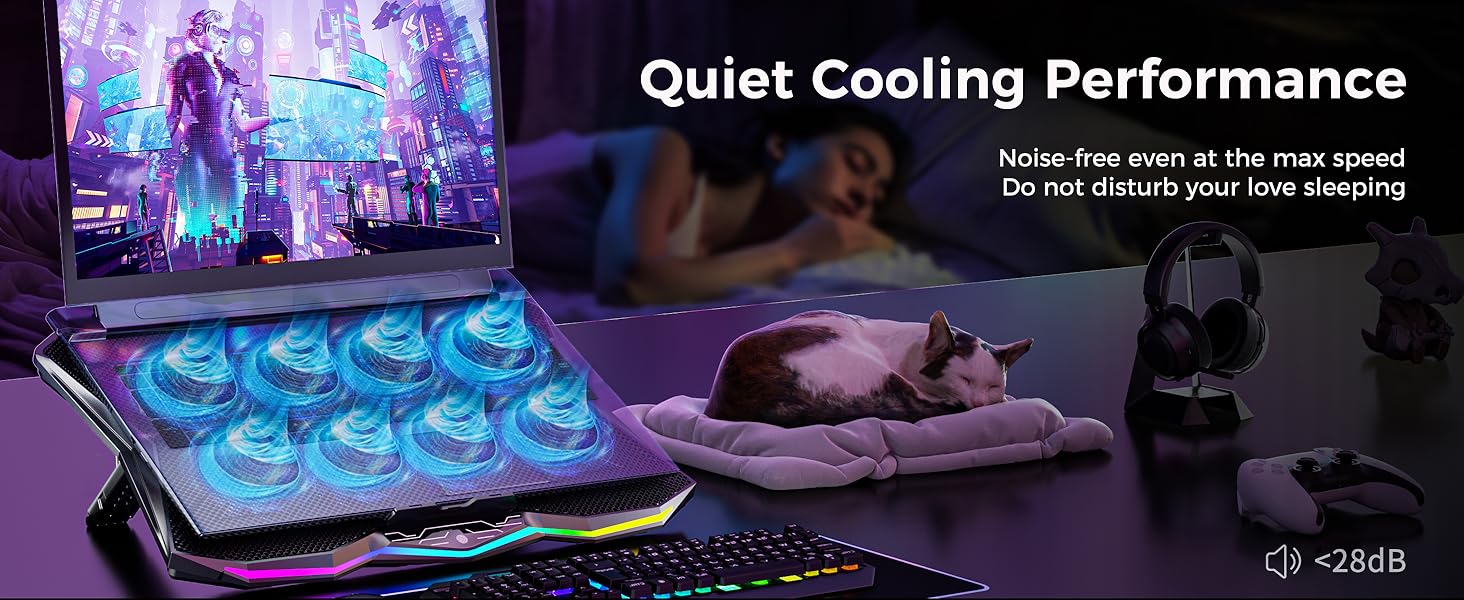 laptop cooling pad for gaming laptop alienware dell hp asus game laptops rgb lights mvp victory mat