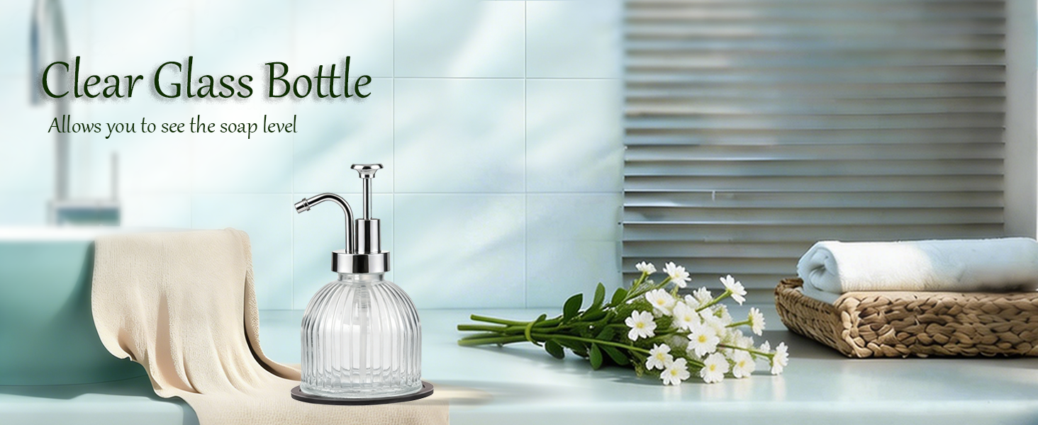 glass soap dispenser