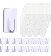 Gluest Adhesive Hook for Wall, 28pcs Small Hooks with 28 Adhesive Strips, Damage Free Hanging Hoo...