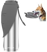 URPOWER 27 Oz Large Dog Water Bottle, Double Wall Insulated Stainless Steel Dog Travel Water Bott...