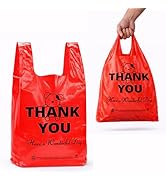 YoYoRain Red Thank you T shirt bag, Grocery shopping bag Reusable and Disposable Supermarket Bag ...