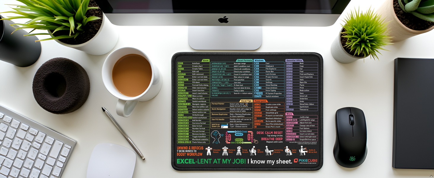 office desk pad excel shortcuts mousepad excel mouse pad shortcuts moise pad office mouse pad